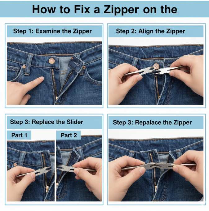 How to Fix a Zipper on Pants