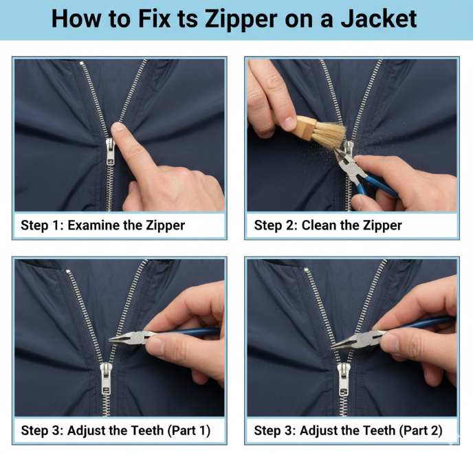 How to Fix a Zipper on a Jacket
