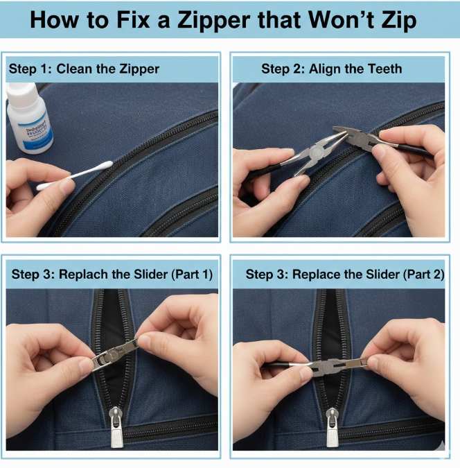 How to Fix a Zipper that Won’t Zip