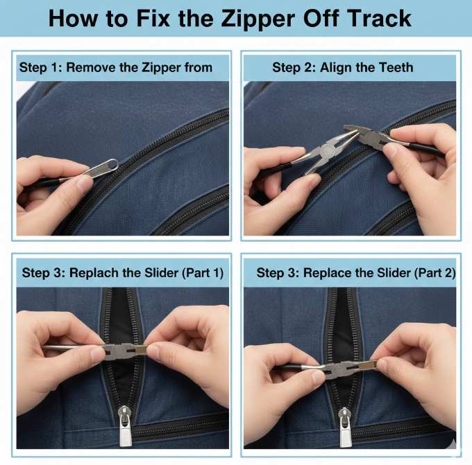 How to Fix a Zipper Off Track